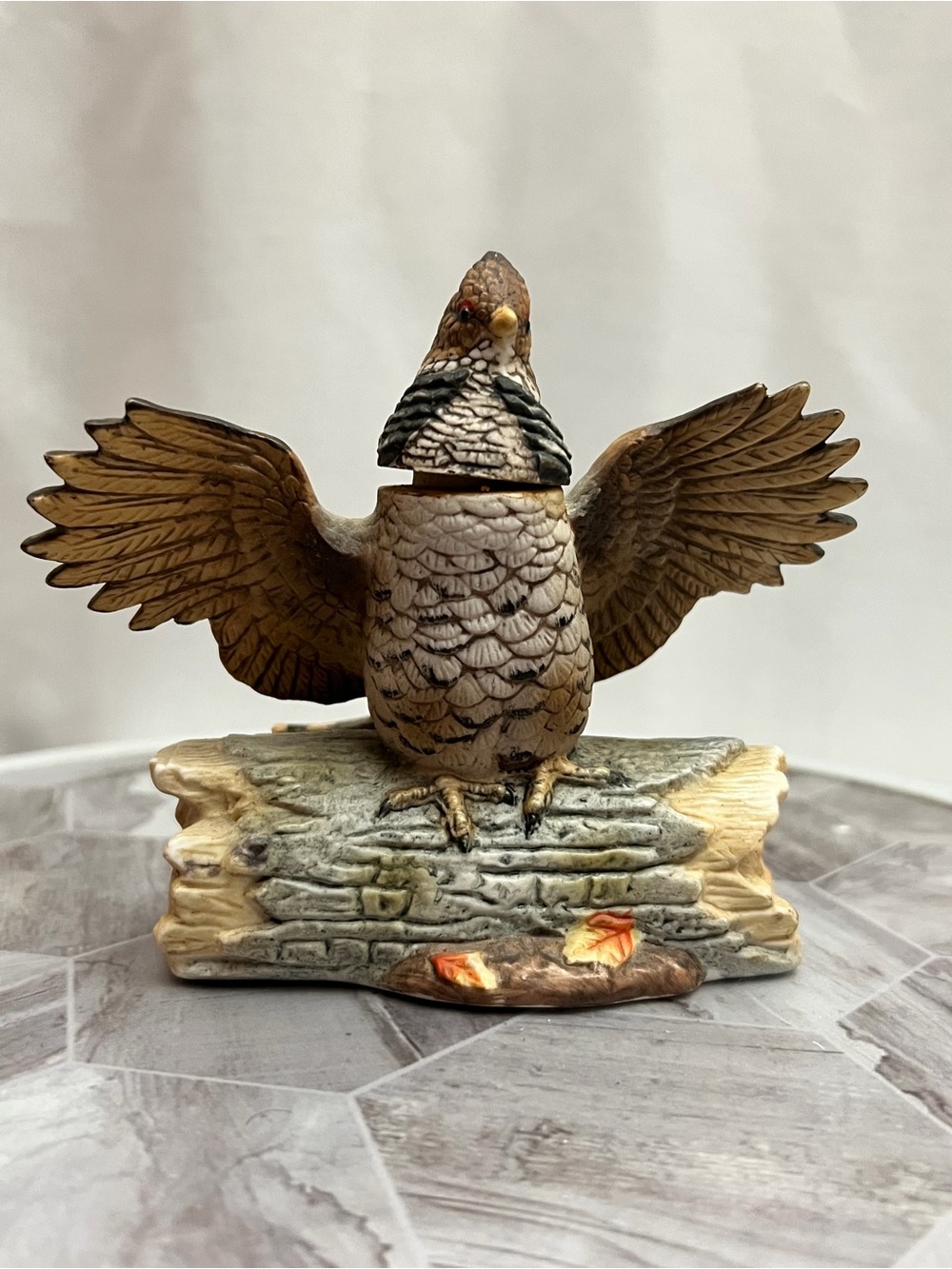 Vintage 1980 Ski Country Ruffed Grouse Mini Decanter Bird Figurine